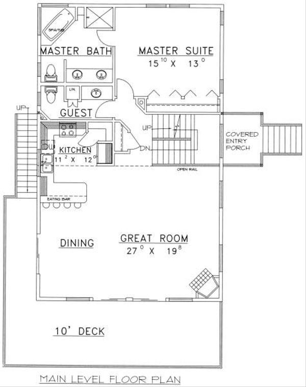 Bungalow Floor Plan - Main Floor Plan #117-571