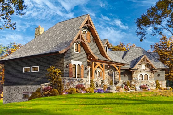 Exterior - Front Elevation 4 for Craftsman House Plan #54-709 - 3 bed, 3 bath