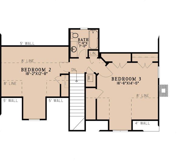 House Blueprint - Cottage Floor Plan - Upper Floor Plan #923-454