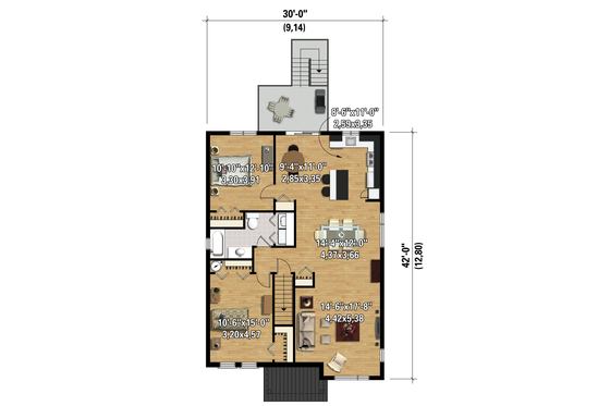 Floor Plan - Upper Floor 1 for Contemporary House Plan #25-4356 - 6 bed, 3 bath