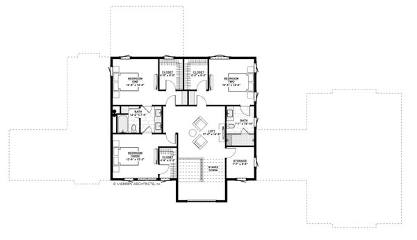 House Design - Modern Floor Plan - Upper Floor Plan #928-366