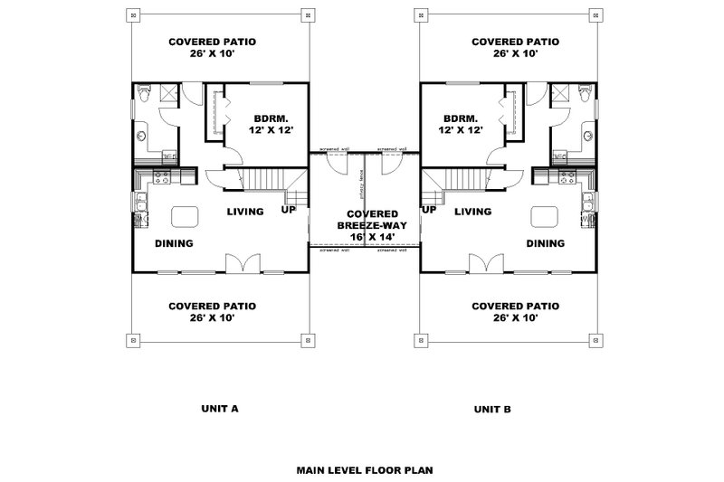 Architectural House Design - Floor Plan - Main Floor for Contemporary House Plan #117-918 - 4 bed, 4 bath