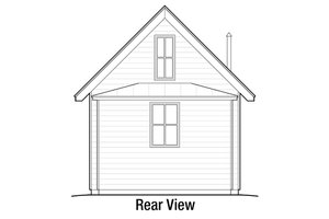 Exterior - Rear Elevation for Cottage House Plan #915-8 - 1 bed, 1 bath