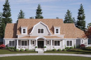 Colonial Exterior - Front Elevation Plan #1096-9