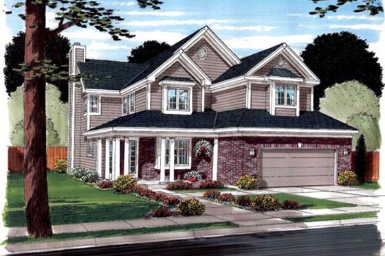 Exterior - Front Elevation for Modern House Plan #312-876 - 3 bed, 2.5 bath