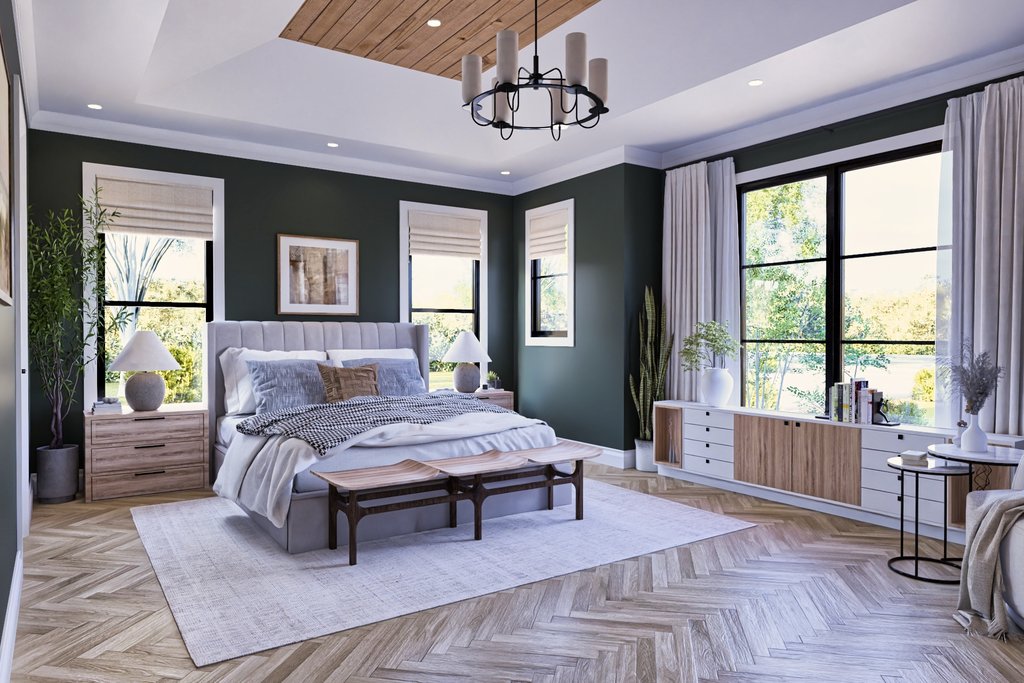 Interior - Master Bedroom for Farmhouse House Plan #119-473 - 3 bed, 3.5 bath