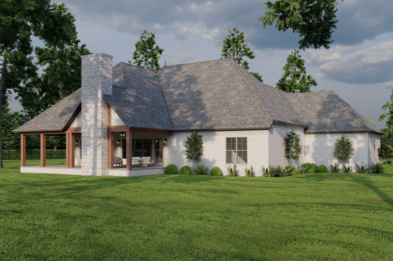 Architectural House Design - Exterior - Rear Elevation for European House Plan #923-14 - 3 bed, 2.5 bath