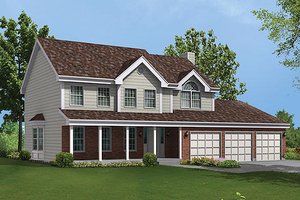 Traditional Exterior - Front Elevation Plan #57-550