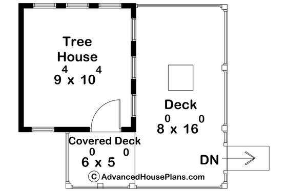 Floor Plan - Main Floor for Country House Plan #455-411, 0 bath