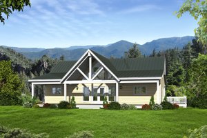 Country Exterior - Front Elevation Plan #932-361