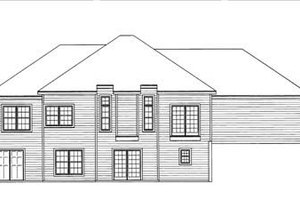 Exterior - Rear Elevation for Traditional House Plan #31-115 - 3 bed, 2 bath