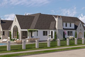 Exterior - Other Elevation 3 for Cottage House Plan #455-562 - 3 bed, 3.5 bath