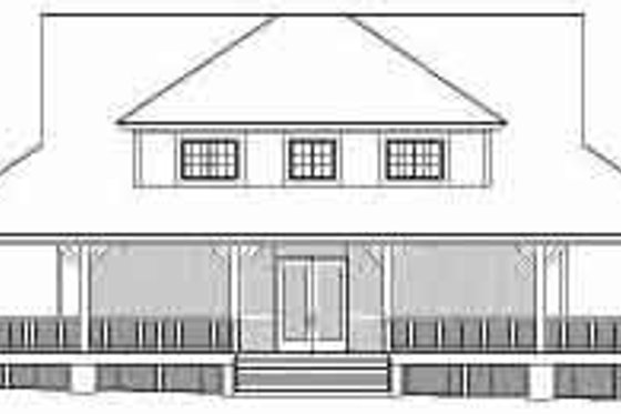 Exterior - Rear Elevation for Country House Plan #81-496 - 3 bed, 2.5 bath