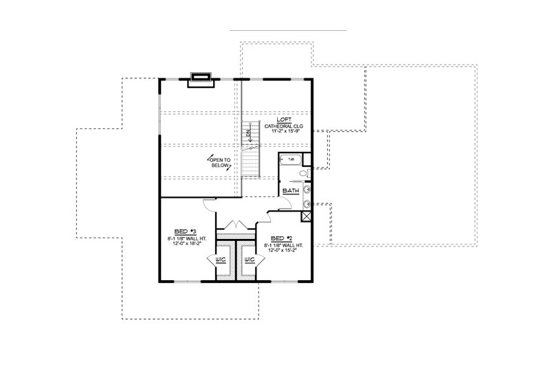 House Blueprint - Floor Plan - Upper Floor for Barndominium House Plan #1064-222 - 3 bed, 2.5 bath