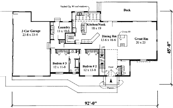 Traditional Floor Plan - Main Floor Plan #75-136