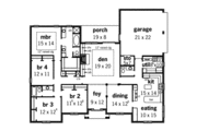 European Style House Plan - 4 Beds 2.5 Baths 2387 Sq/Ft Plan #16-294 