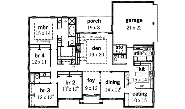 European Floor Plan - Main Floor Plan #16-294