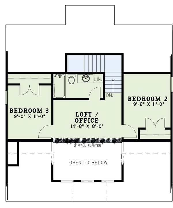 Home Plan - Colonial Floor Plan - Upper Floor Plan #17-237