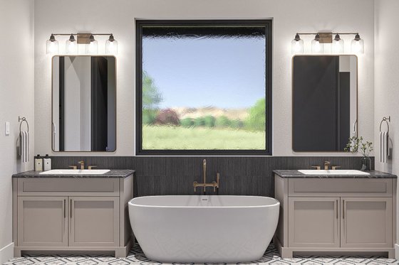 Interior - Master Bathroom for Barndominium House Plan #455-334 - 3 bed, 2.5 bath