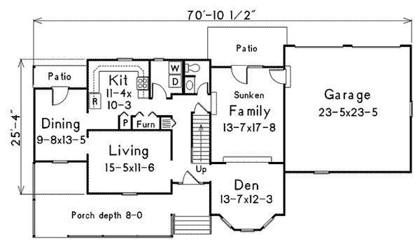 Home Plan - Traditional Floor Plan - Main Floor Plan #57-229