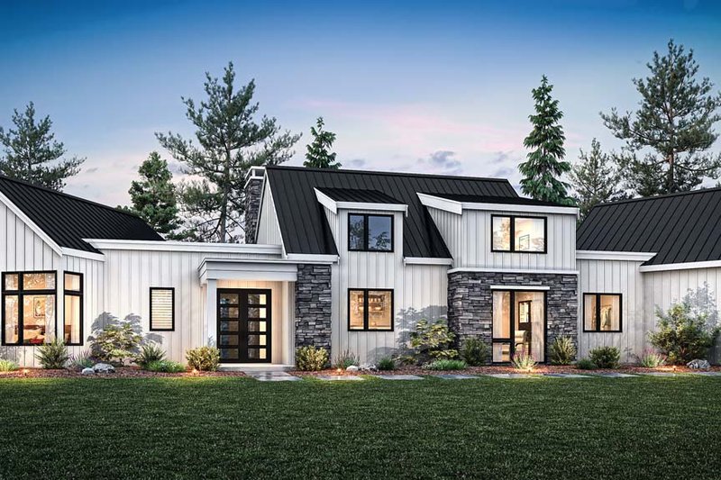 Dream House Plan - Farmhouse Exterior - Front Elevation Plan #1070-245