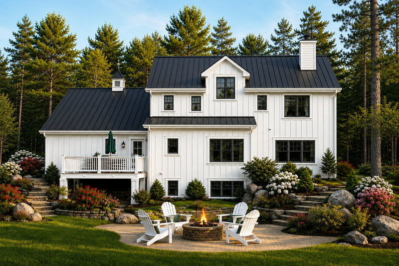 Home Plan - Exterior - Rear Elevation for Farmhouse House Plan #928-449 - 4 bed, 2.5 bath