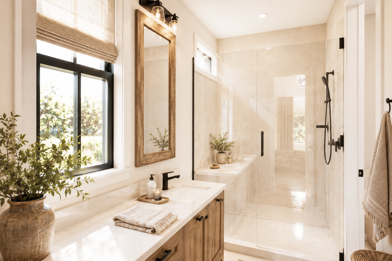 Architectural House Design - Interior - Master Bathroom for Farmhouse House Plan #48-1220 - 3 bed, 2 bath