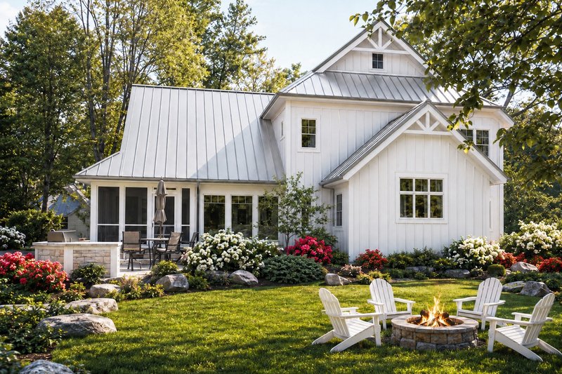 Home Plan - Exterior - Rear Elevation 1 for Farmhouse House Plan #928-425 - 3 bed, 2.5 bath