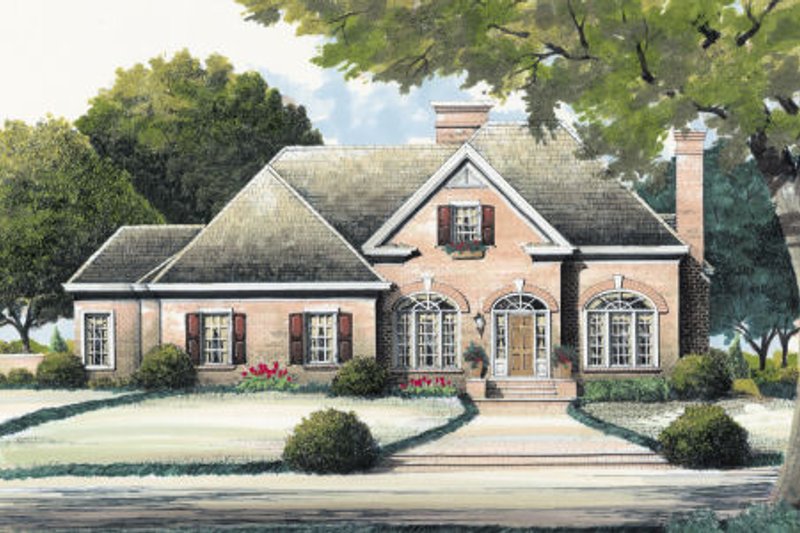Dream House Plan - Traditional Exterior - Front Elevation Plan #429-29