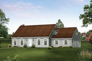 Colonial Exterior - Front Elevation Plan #57-537