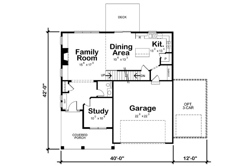 Home Plan - Floor Plan - Main Floor for Craftsman House Plan #20-2345 - 4 bed, 3.5 bath
