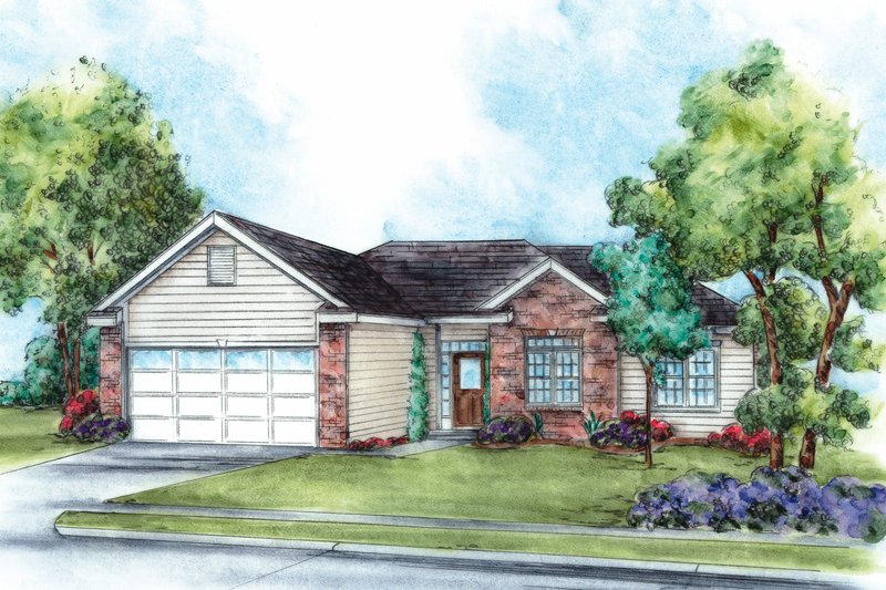 Home Plan - Traditional Exterior - Front Elevation Plan #20-2091