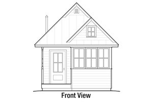 Exterior - Front Elevation 3 for Cottage House Plan #915-8 - 1 bed, 1 bath