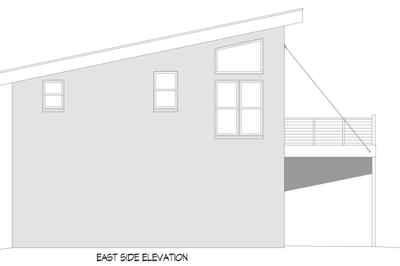 House Blueprint - Exterior - Other Elevation for Southern House Plan #932-1398 - 1 bed, 1 bath