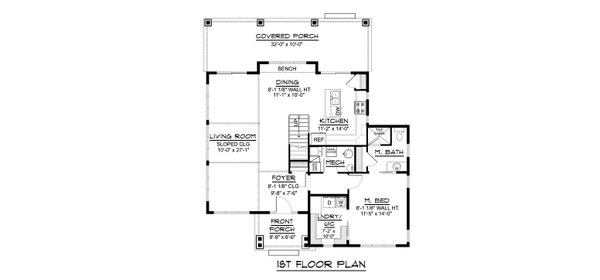 Modern Floor Plan - Main Floor Plan #1064-153