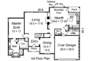 European Style House Plan - 4 Beds 2.5 Baths 2725 Sq/Ft Plan #329-265 