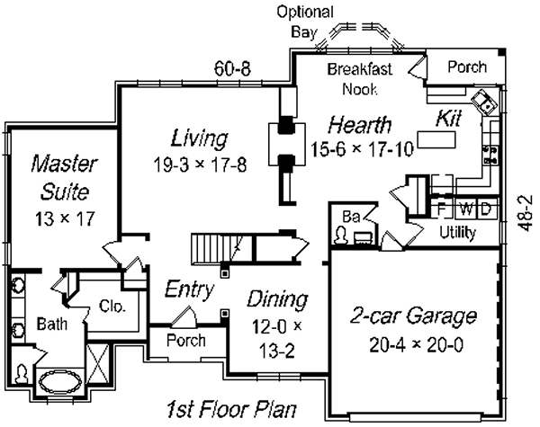 European Floor Plan - Main Floor Plan #329-265