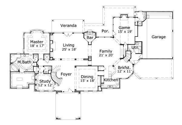 Traditional Floor Plan - Main Floor Plan #411-758