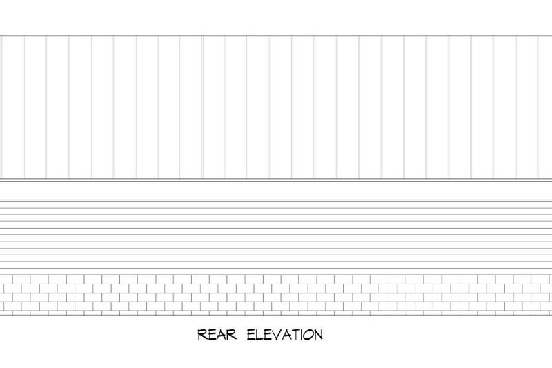 Architectural House Design - Exterior - Rear Elevation for Contemporary House Plan #932-1419, 0 bath