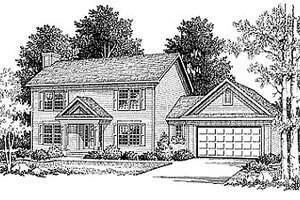 Colonial Exterior - Front Elevation Plan #70-150