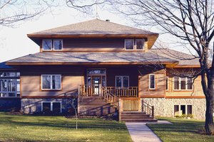 Exterior - Other Elevation for Prairie House Plan #454-8 - 4 bed, 3 bath