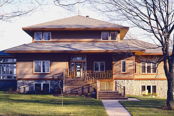 Exterior - Other Elevation for Prairie House Plan #454-8 - 4 bed, 3 bath