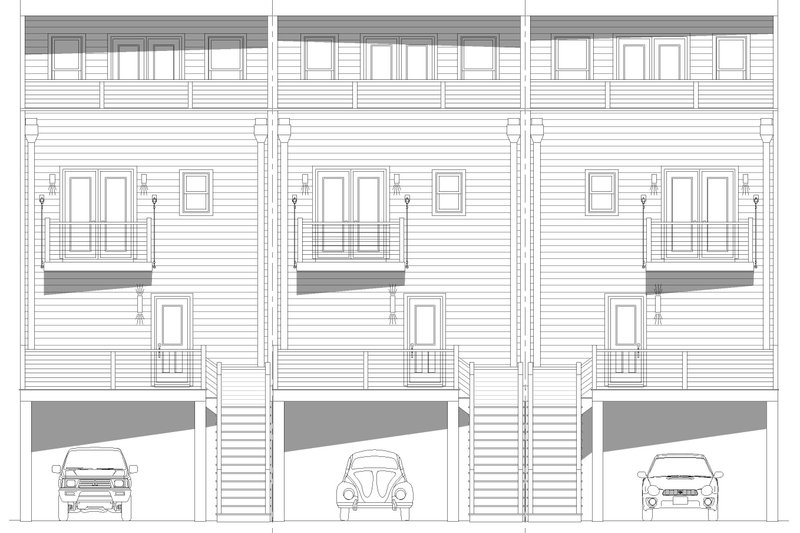 Home Plan - Exterior - Rear Elevation for Modern House Plan #932-1164 - 9 bed, 10.5 bath