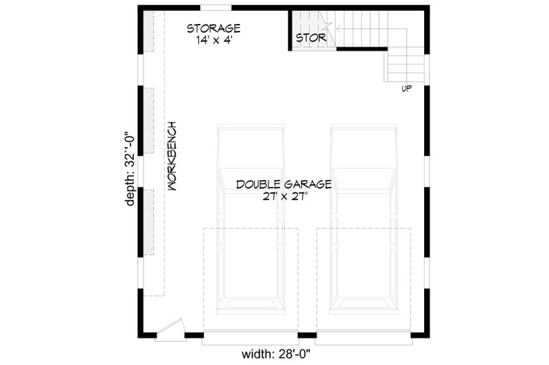 Home Plan - Floor Plan - Main Floor for Country House Plan #932-140, 0 bath