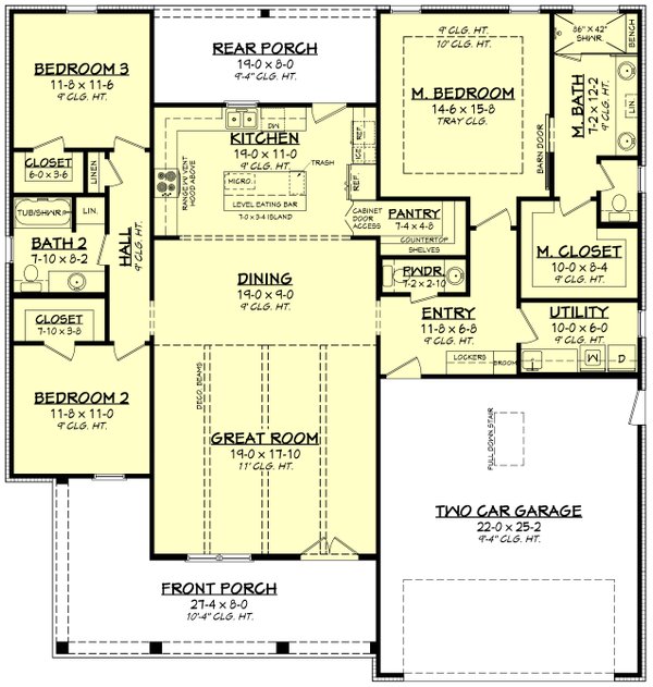 House Design - Farmhouse Floor Plan - Main Floor Plan #430-264