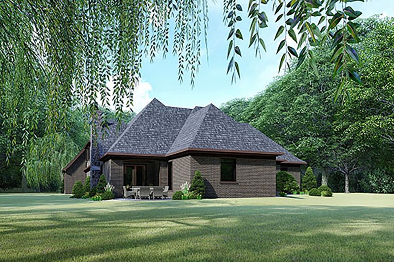 Dream House Plan - Exterior - Rear Elevation for Contemporary House Plan #17-3422 - 3 bed, 3.5 bath