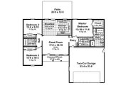 Ranch Style House Plan - 3 Beds 2 Baths 1310 Sq/Ft Plan #21-342 