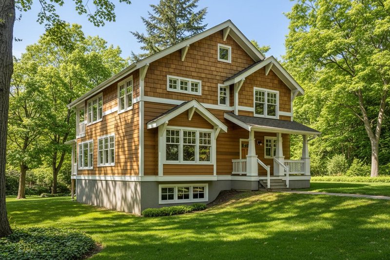 Craftsman Style House Plan - 5 Beds 2.5 Baths 2756 Sq/Ft Plan #100-408 Exterior