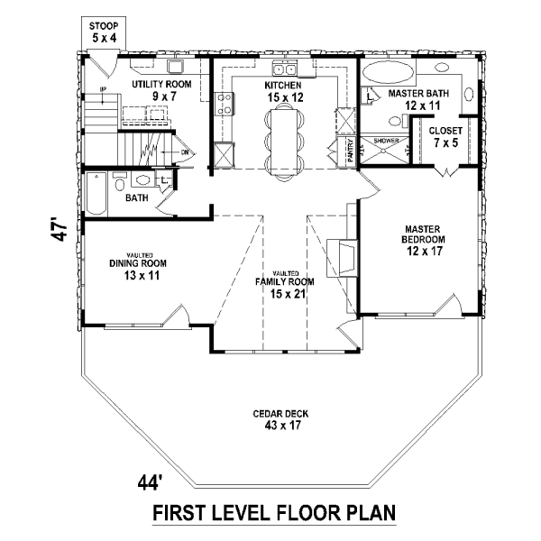 Bungalow Floor Plan - Main Floor Plan #81-13871