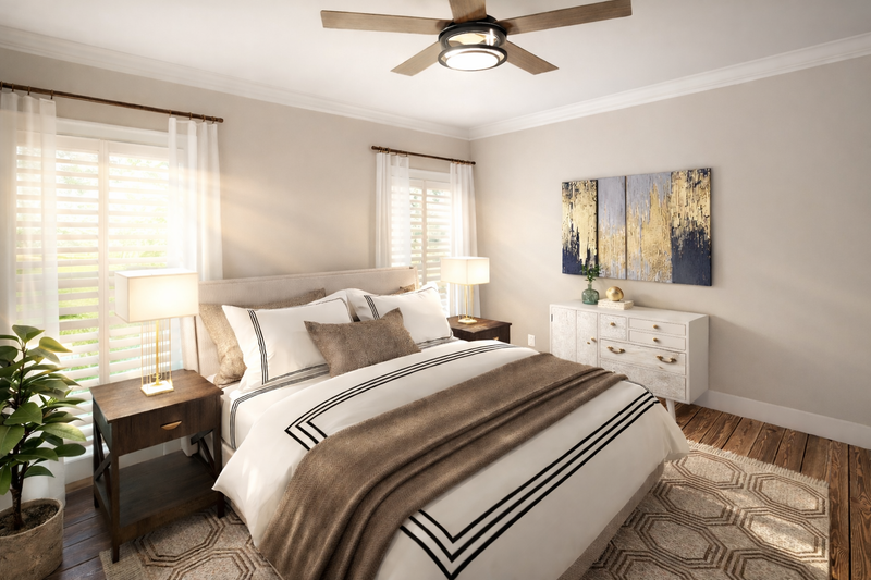 Dream House Plan - Interior - Bedroom 1 for Farmhouse House Plan #44-311 - 3 bed, 2 bath